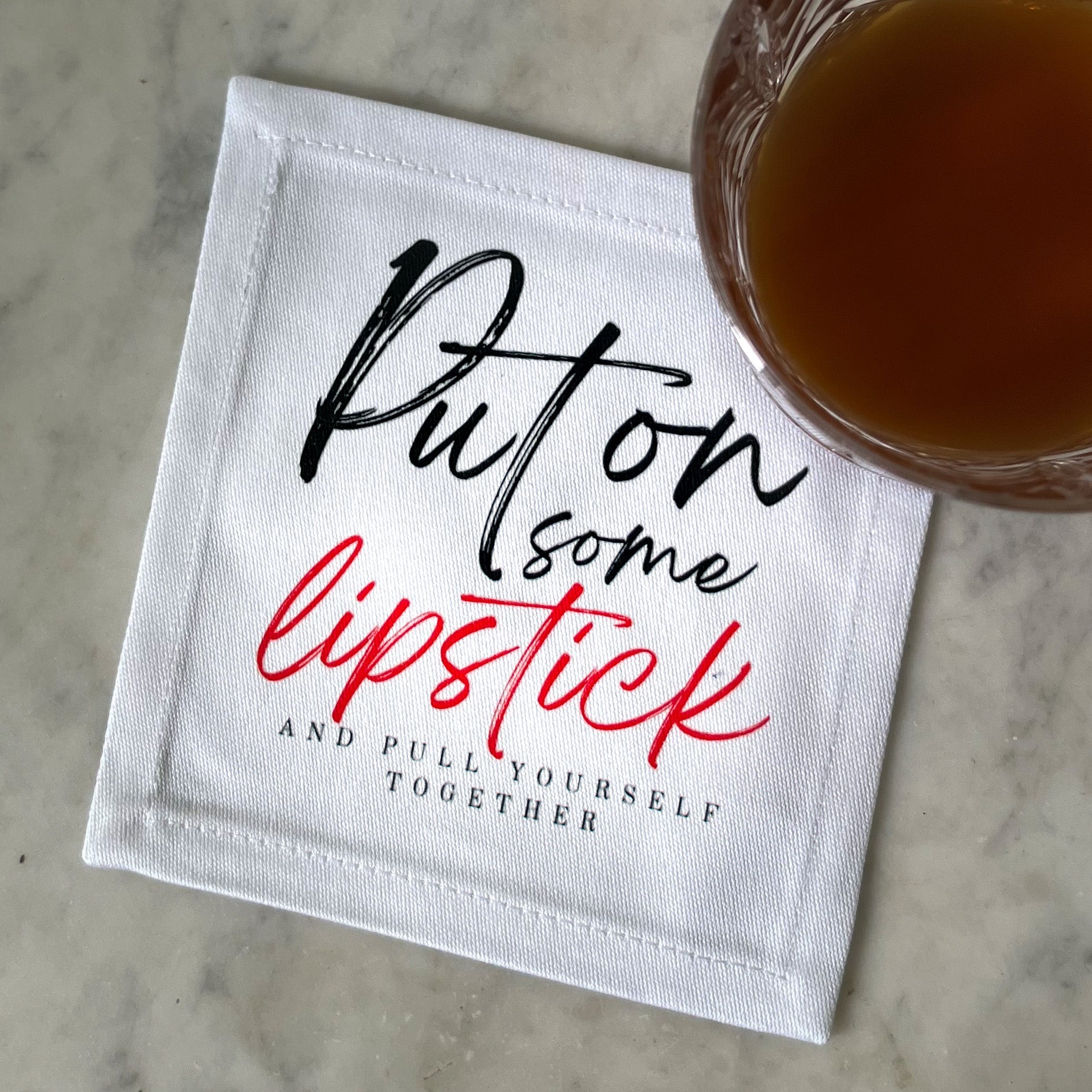 The Put on Some Lipstick Cocktail Napkin - Salvation South