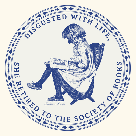 Disgusted by Life, She Retired to the Society of Books Sticker