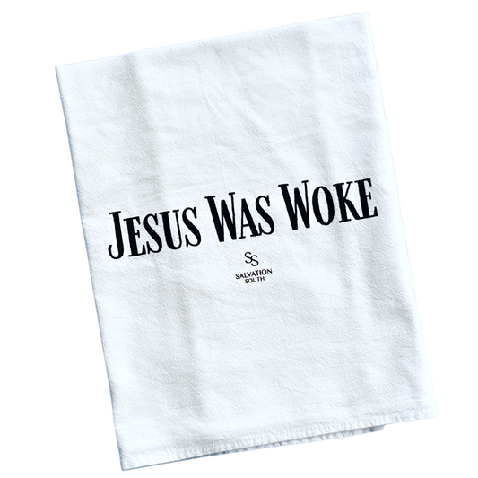 The Jesus Was Woke Tea Towel