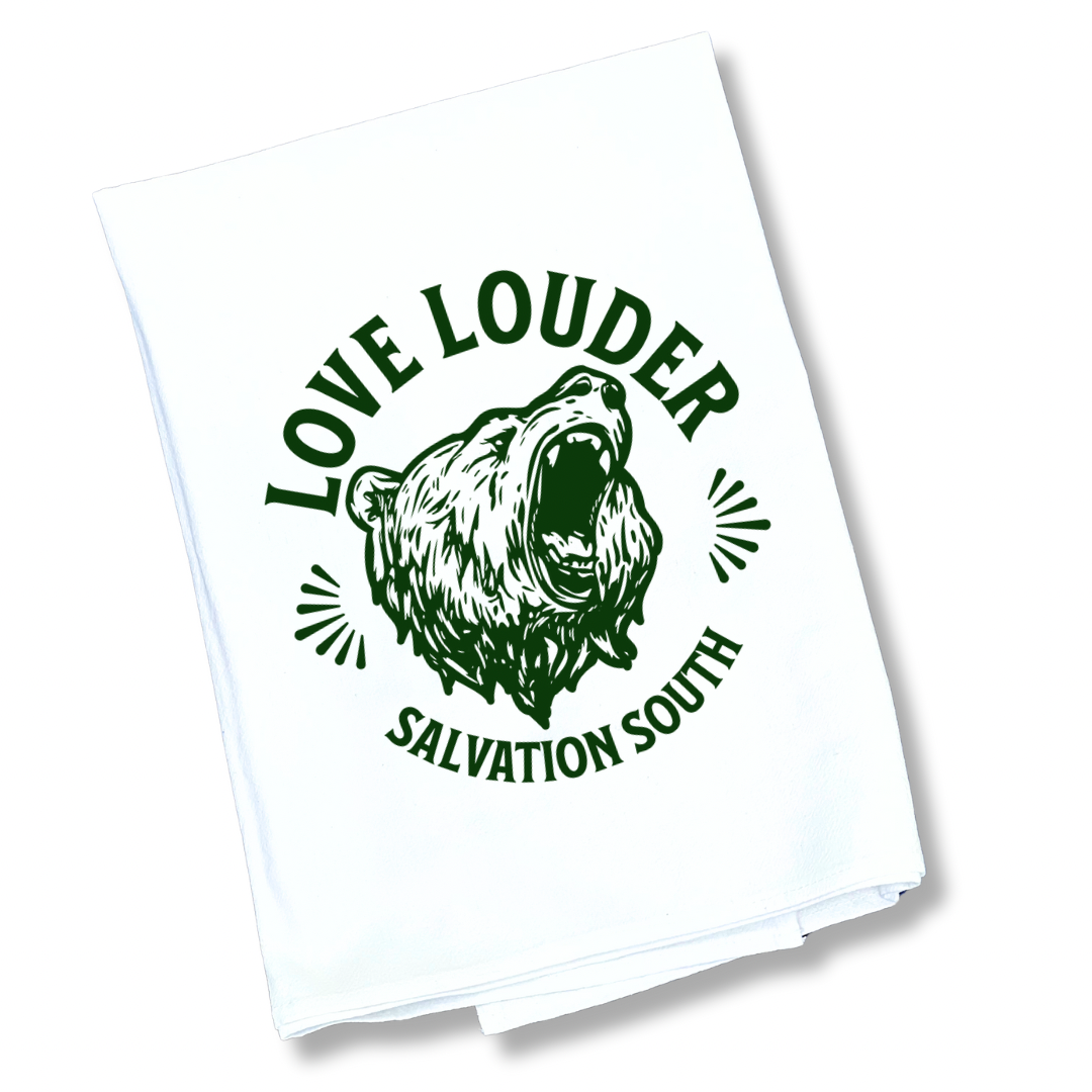 The Love Louder Tea Towel