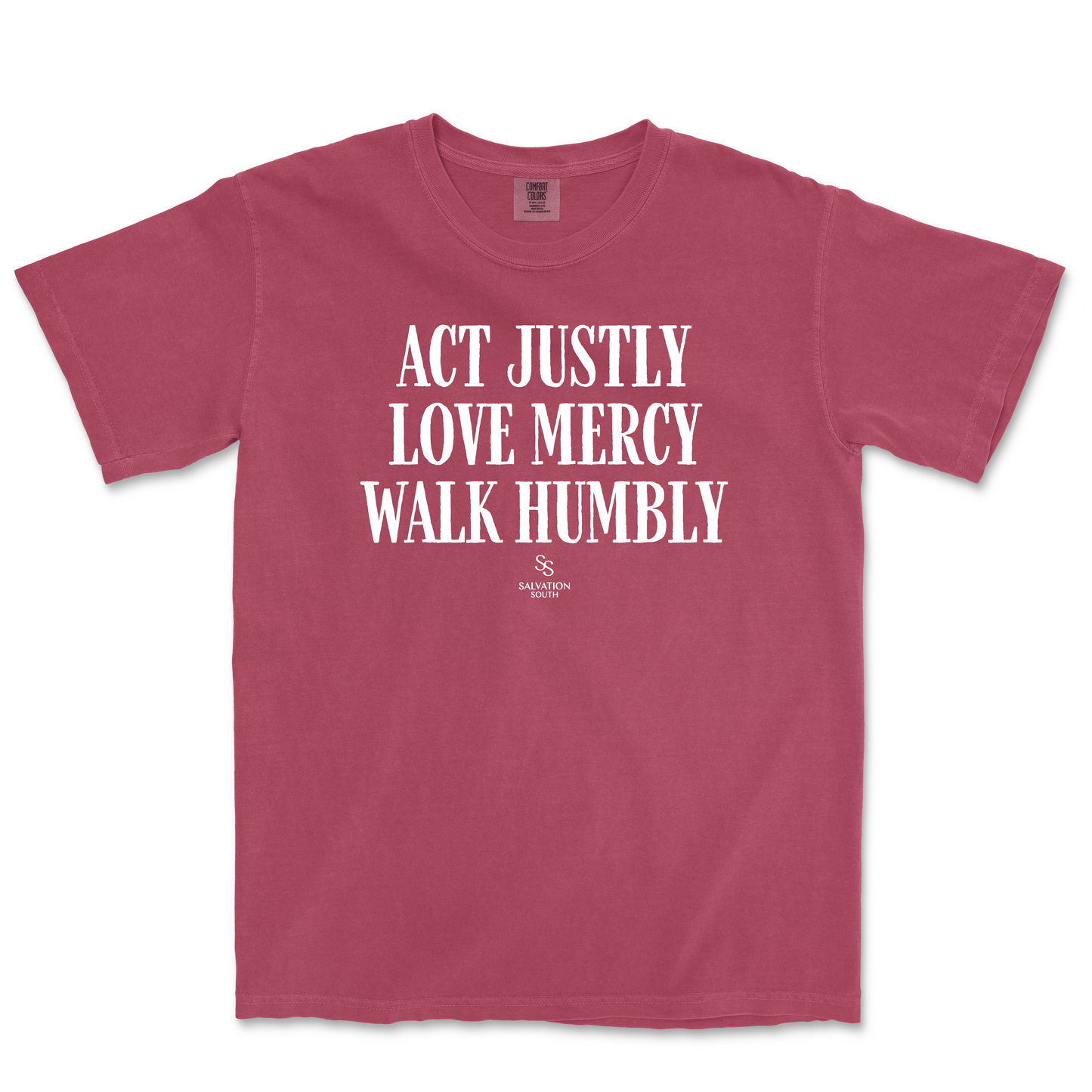 salvation south shirt act justly love mercy walk humbly cotton tshirt t-shirt