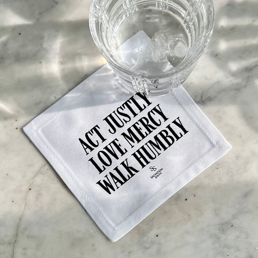 The Act Justly Cocktail Napkin - Salvation South