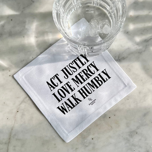 The Act Justly Cocktail Napkin - Salvation South