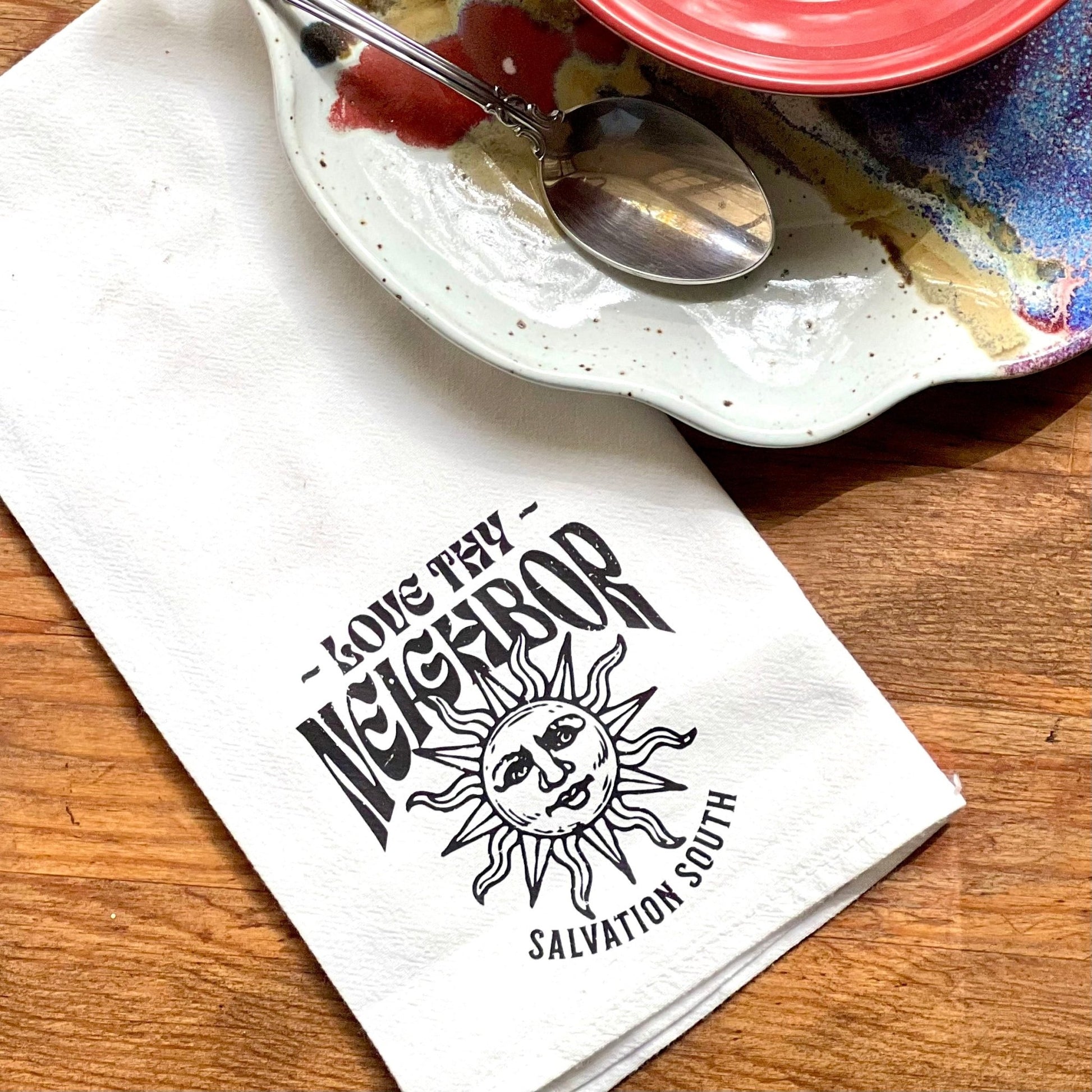 The Love Thy Neighbor Dinner Napkin/Hand Towel - Salvation South